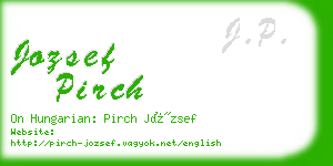 jozsef pirch business card